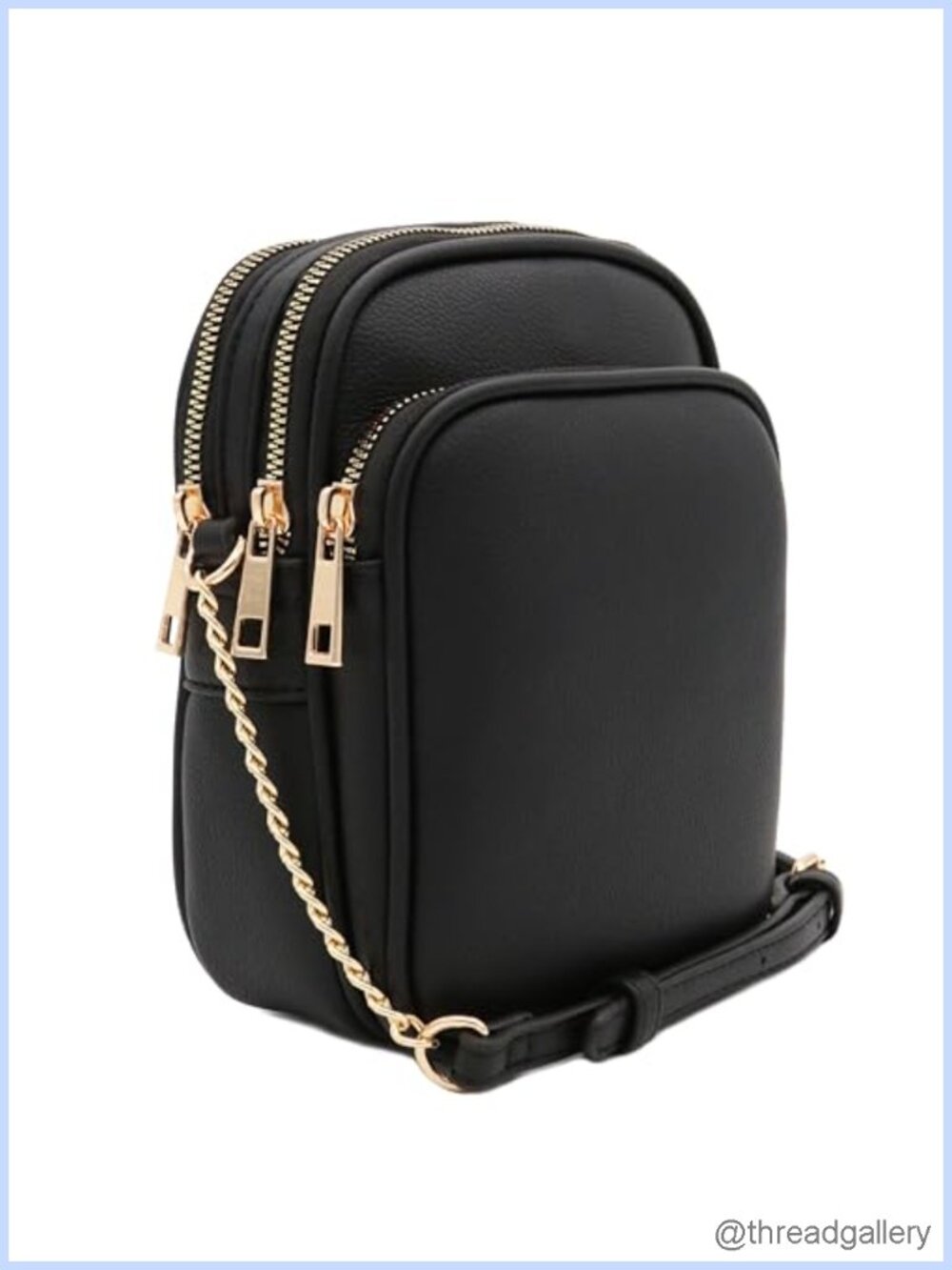 Multi Pocket PU Leather Casual Medium Crossbody Bag with Adjustable Strap